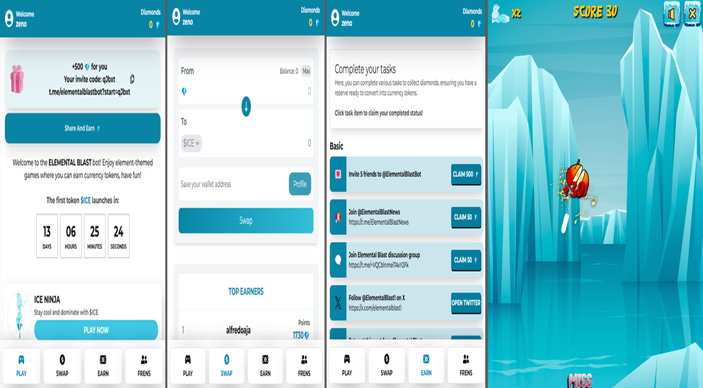 Telegram ElementalBlast Game